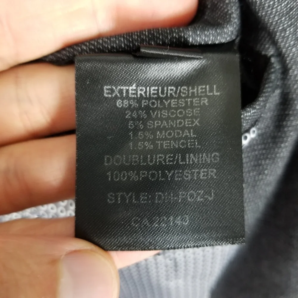 Hechter Paris Blazer Men 38R Charcoal Grey Two Button DH-POZ-J Sport Coat